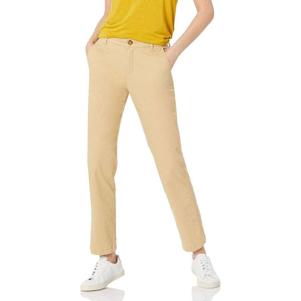 Slim Fit, Straight Leg Mid-Rise Stretch Twill Chino Pant, Size 6, 15C-194B002
